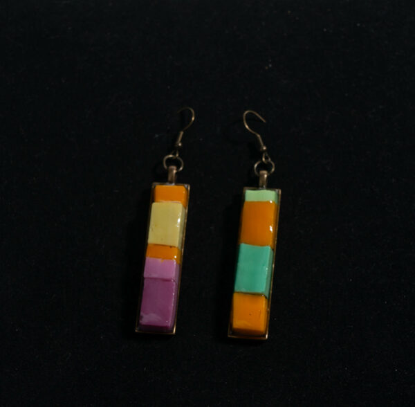 Mosaic Earrings: Laffy Taffy Earrings